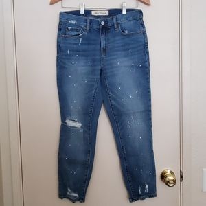 GAP Girlfriend Paint Splatter Jeans